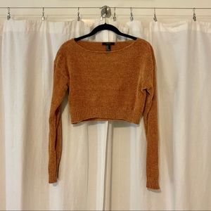 [ forever 21 ] cropped chenille sweater
